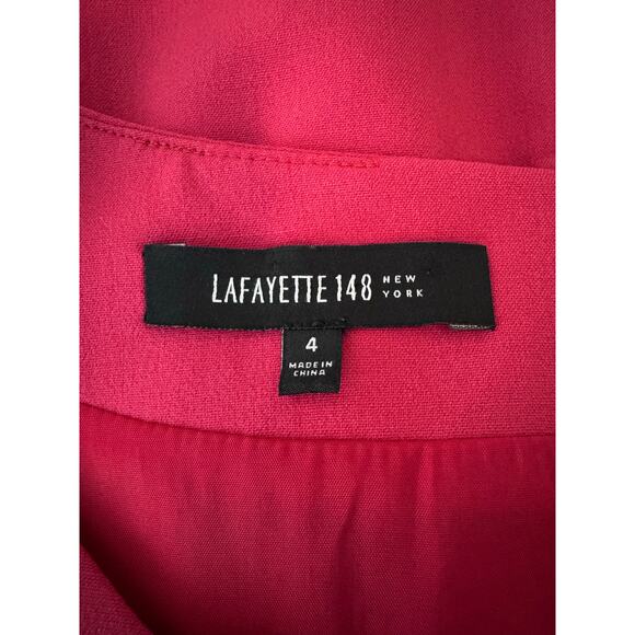 Lafayette 148 Pleated Stretch Wool Knee Length Sheath Dress Women's 4 Career - Picture 8 of 15